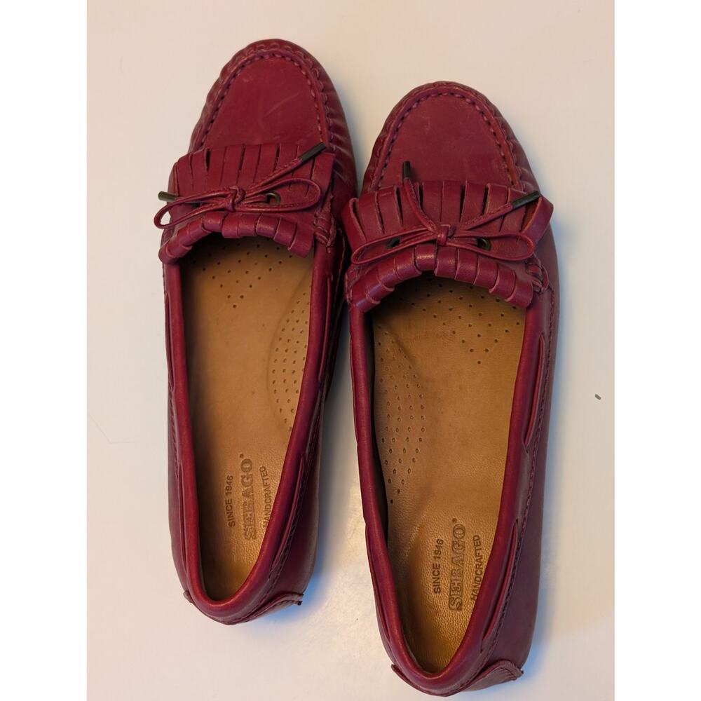 SEBAGO Meriden Kiltie Loafer Moccasin Dark Red Leather 7.5 - Picture 4 of 9
